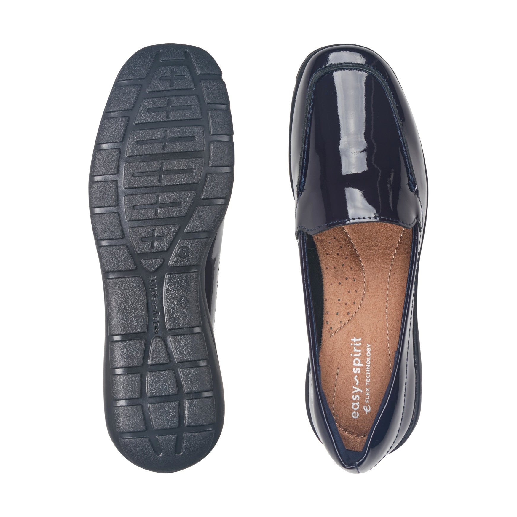 Easy Spirit Abide Casual Flats - Dark Blue Patent Leather