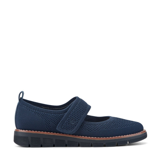 Easy Spirit Venna Casual Mary Jane Flats - Navy