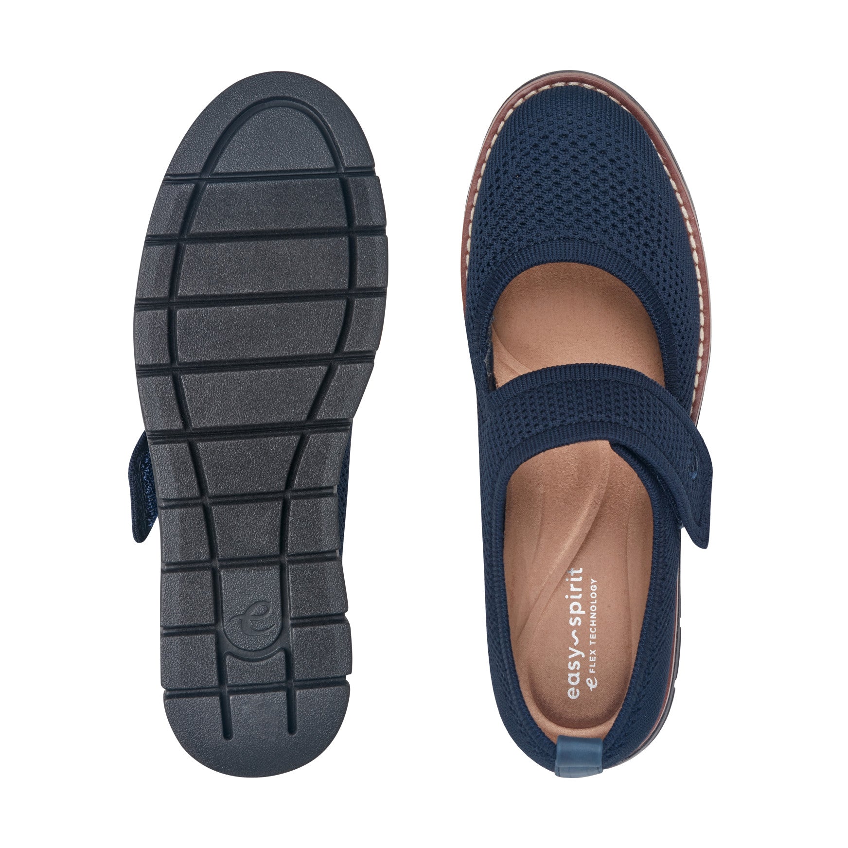 Easy Spirit Venna Casual Mary Jane Flats - Navy