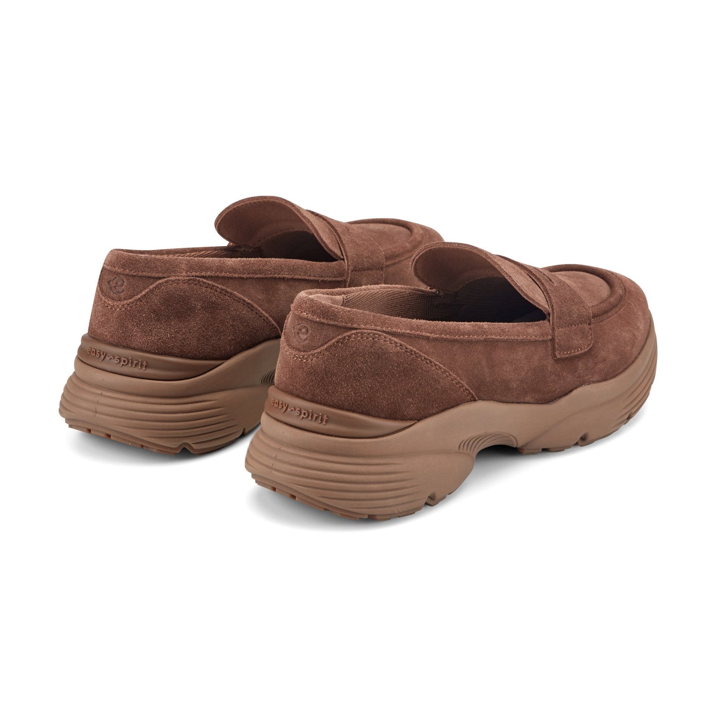 Easy Spirit Morgen Sneaker Loafers - Medium Brown Suede