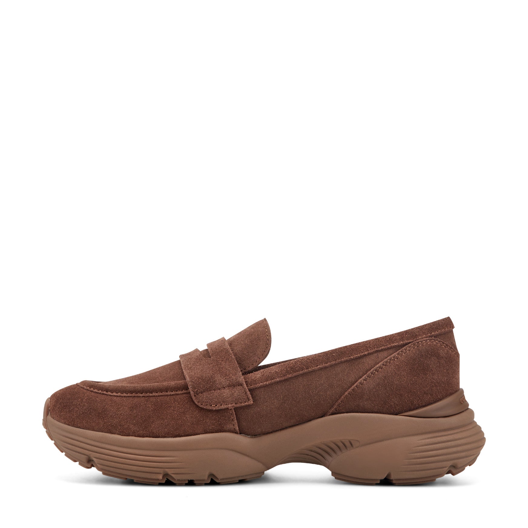 Easy Spirit Morgen Sneaker Loafers - Medium Brown Suede