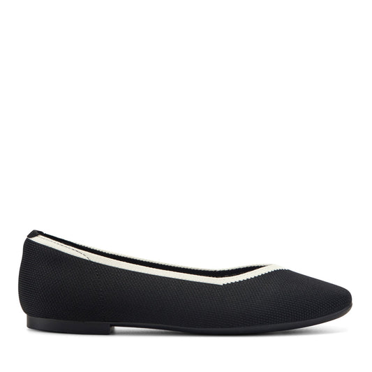 Easy Spirit Norene Ballet Flats - Black/Ivory