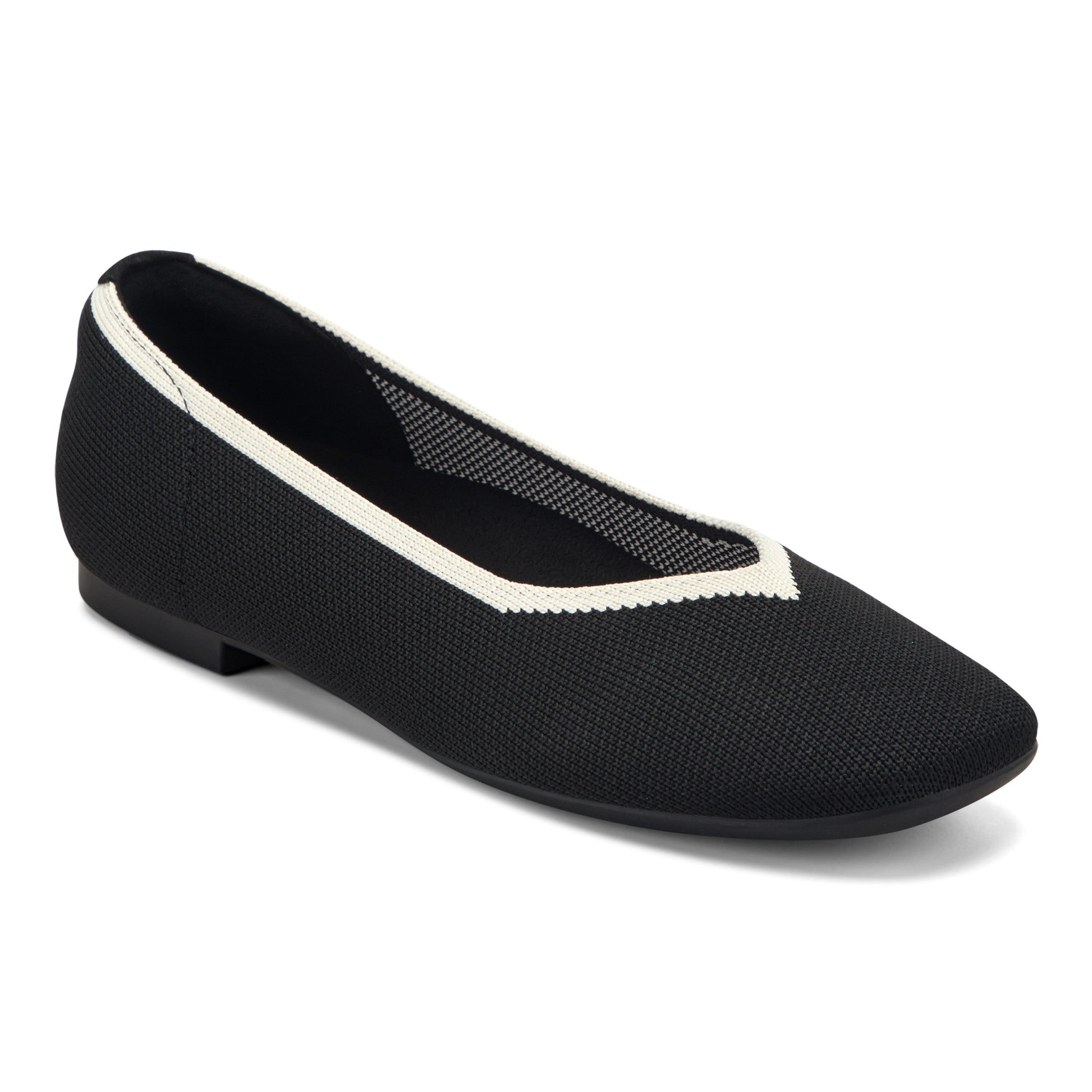 Easy Spirit Norene Ballet Flats - Black/Ivory