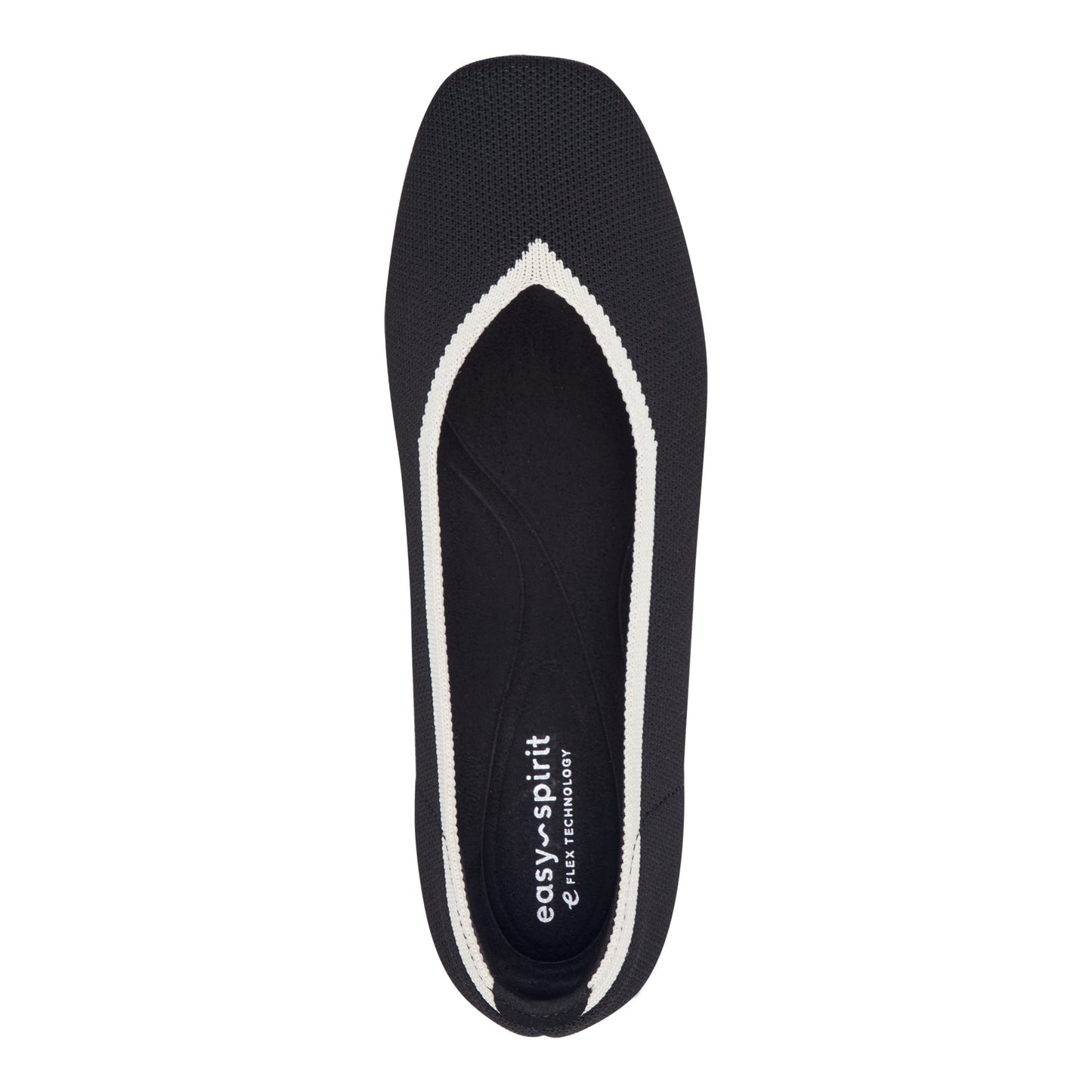 Easy Spirit Norene Ballet Flats - Black/Ivory