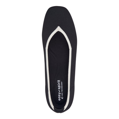 Easy Spirit Norene Ballet Flats - Black/Ivory