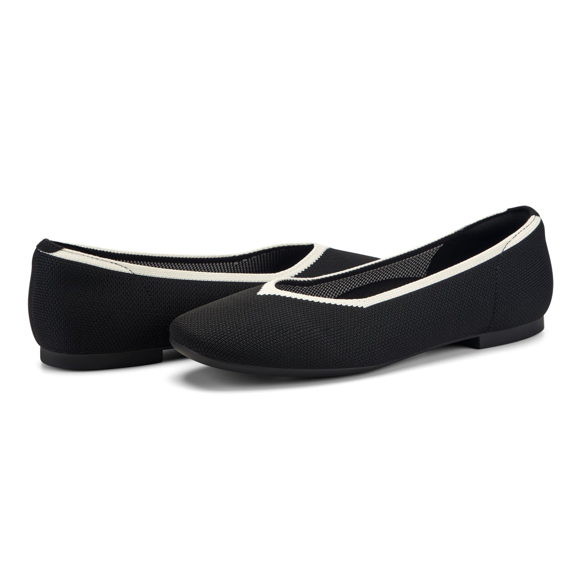Easy Spirit Norene Ballet Flats - Black/Ivory