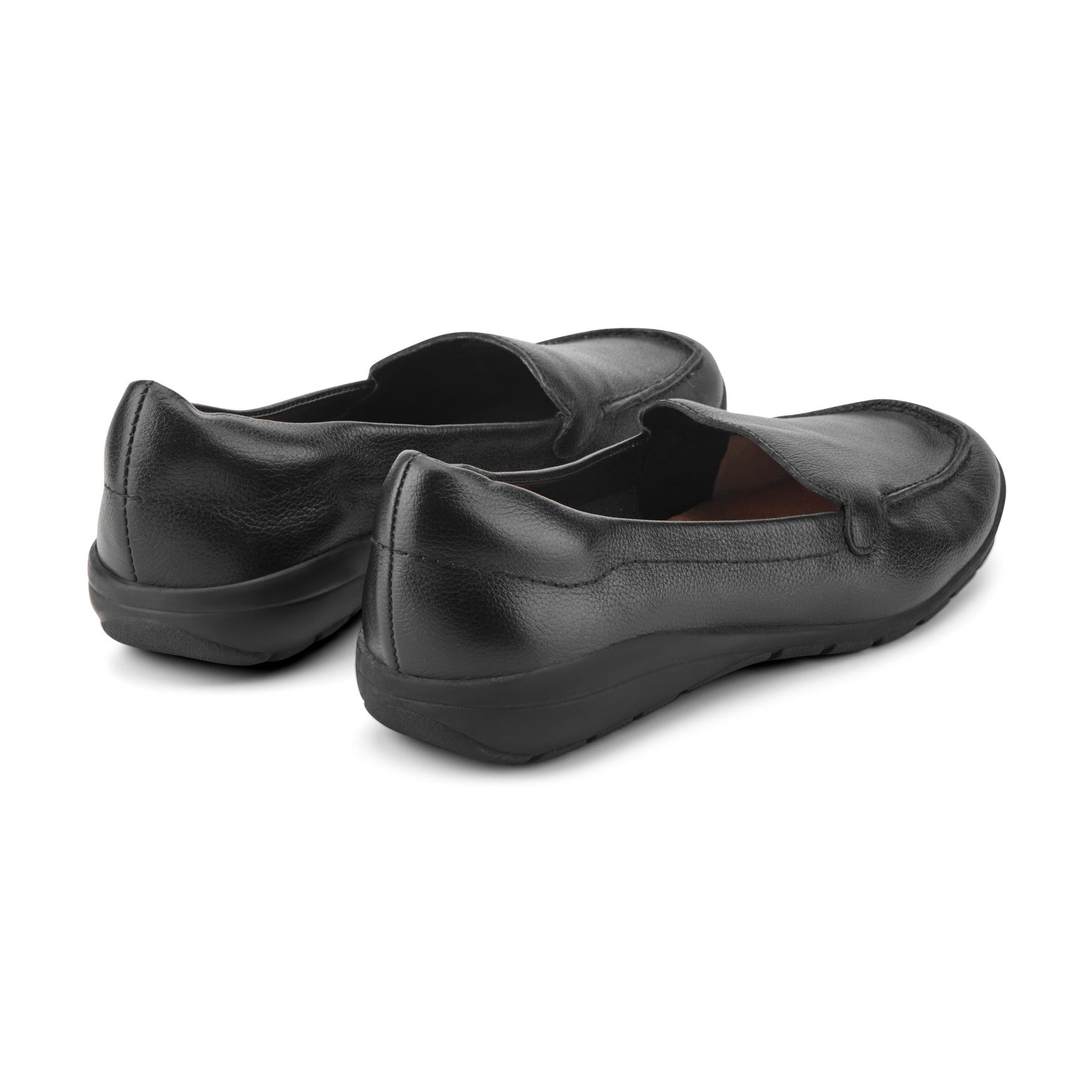 Easy Spirit Abide Leather Casual Flats - Black Leather