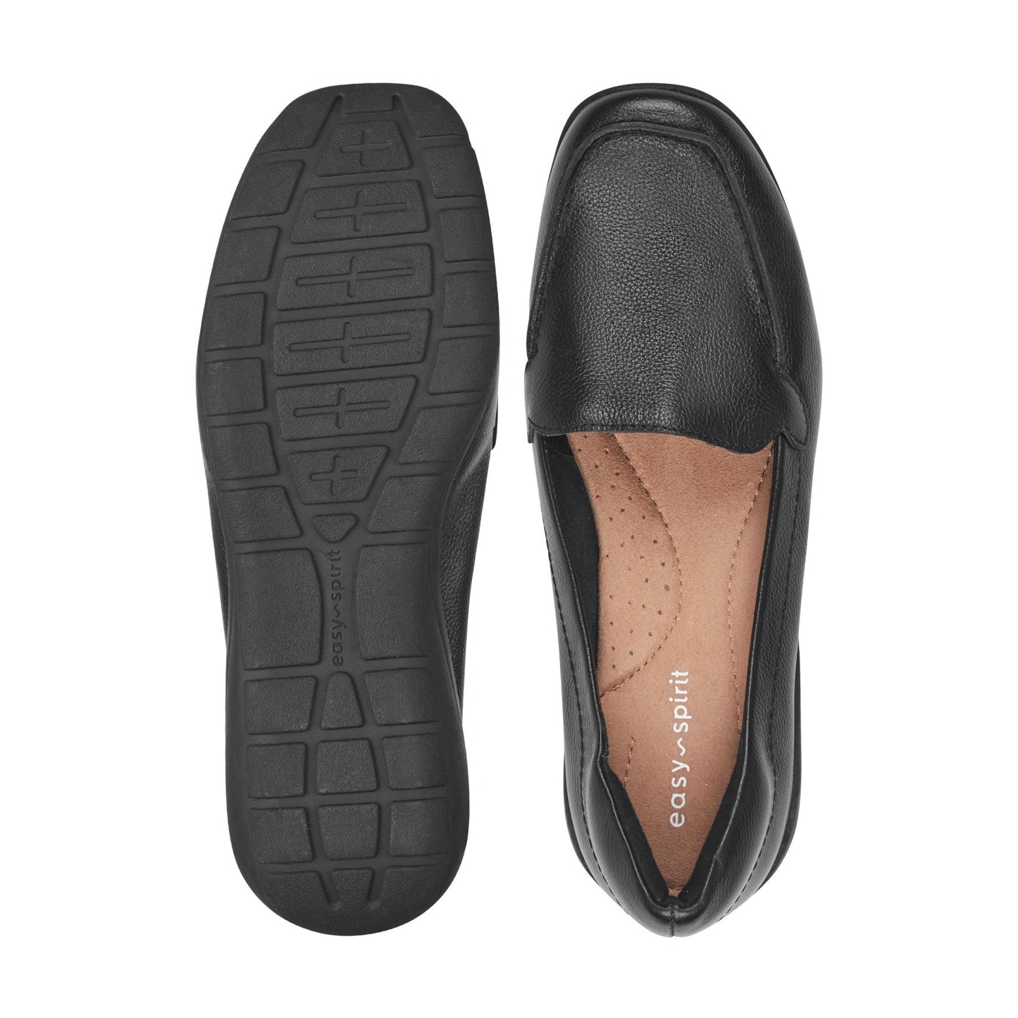 Easy Spirit Abide Leather Casual Flats - Black Leather