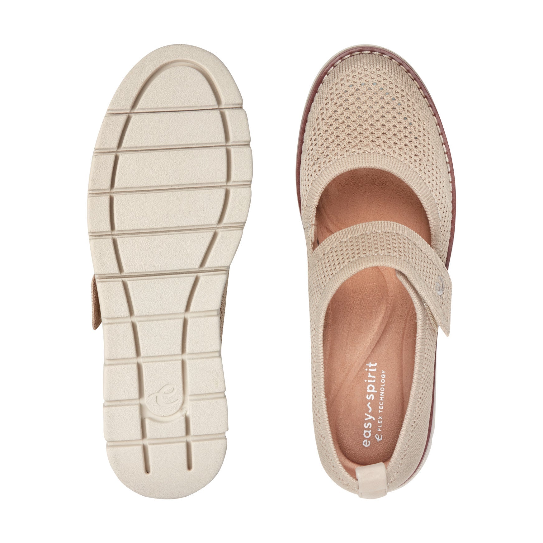 Easy Spirit Venna Casual Mary Jane Flats - Natural
