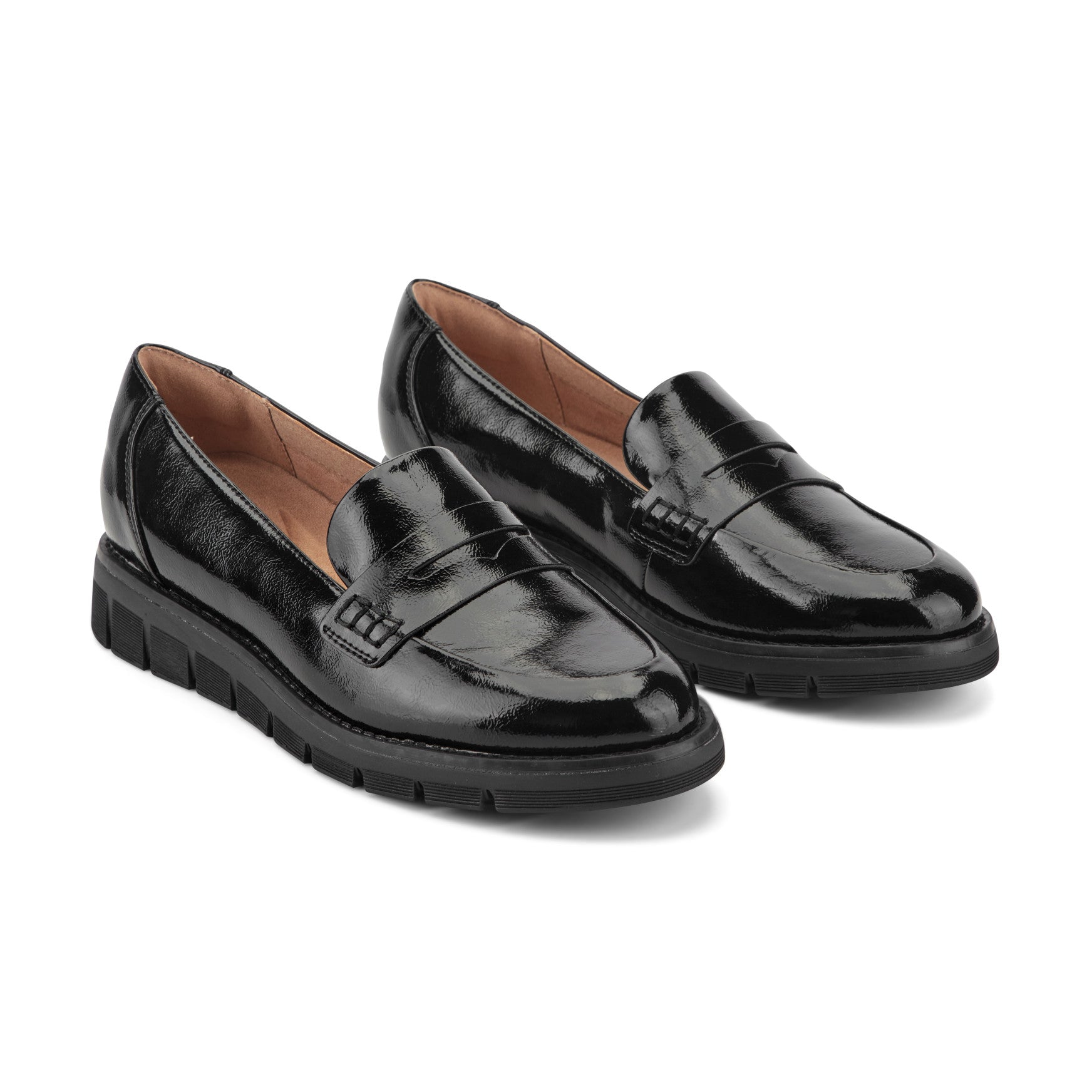 Easy Spirit Velia Casual Slip On Loafers - Black Patent