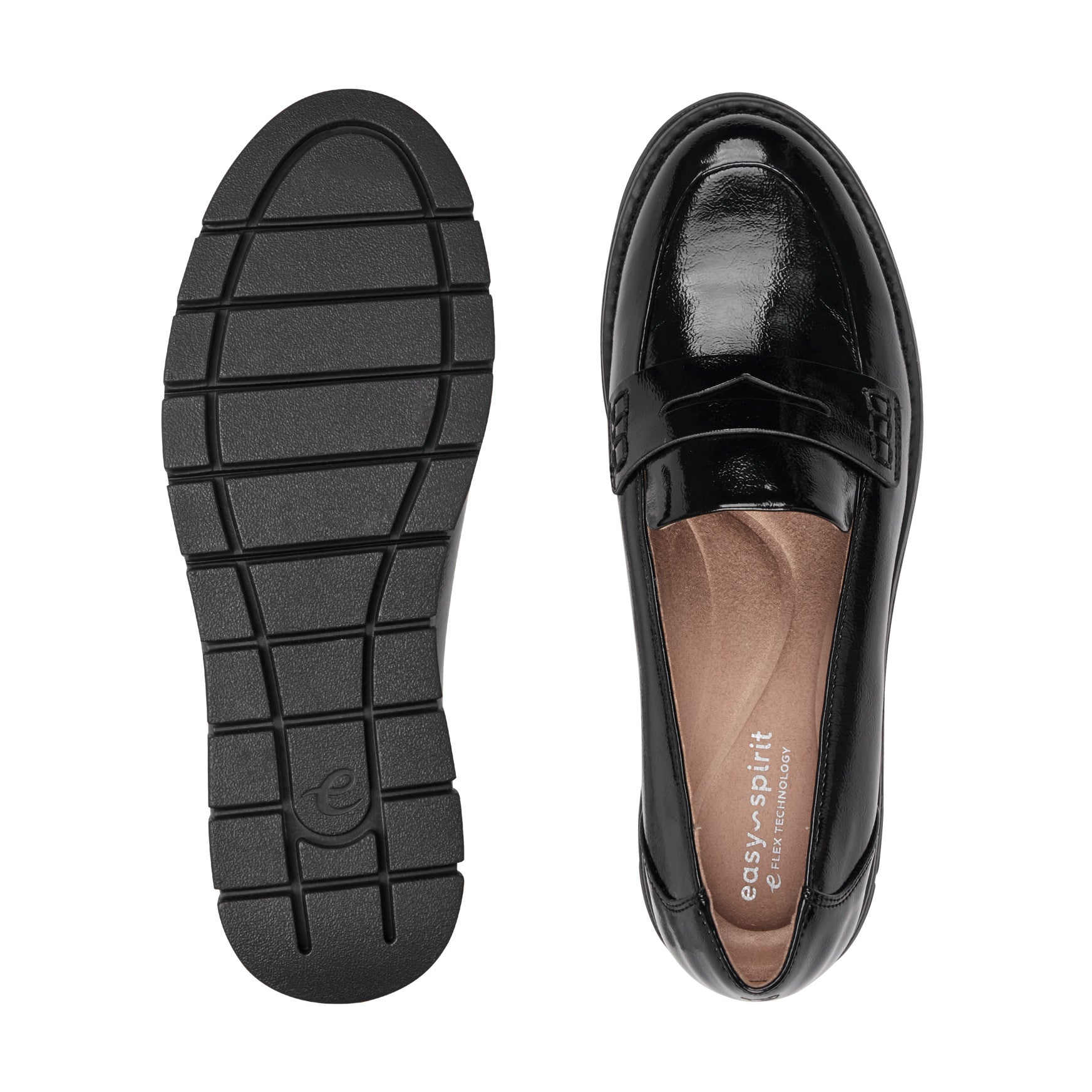 Easy Spirit Velia Casual Slip On Loafers - Black Patent