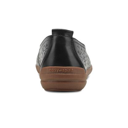 Easy Spirit Araceli Leather Ballet Flats - Black Leather