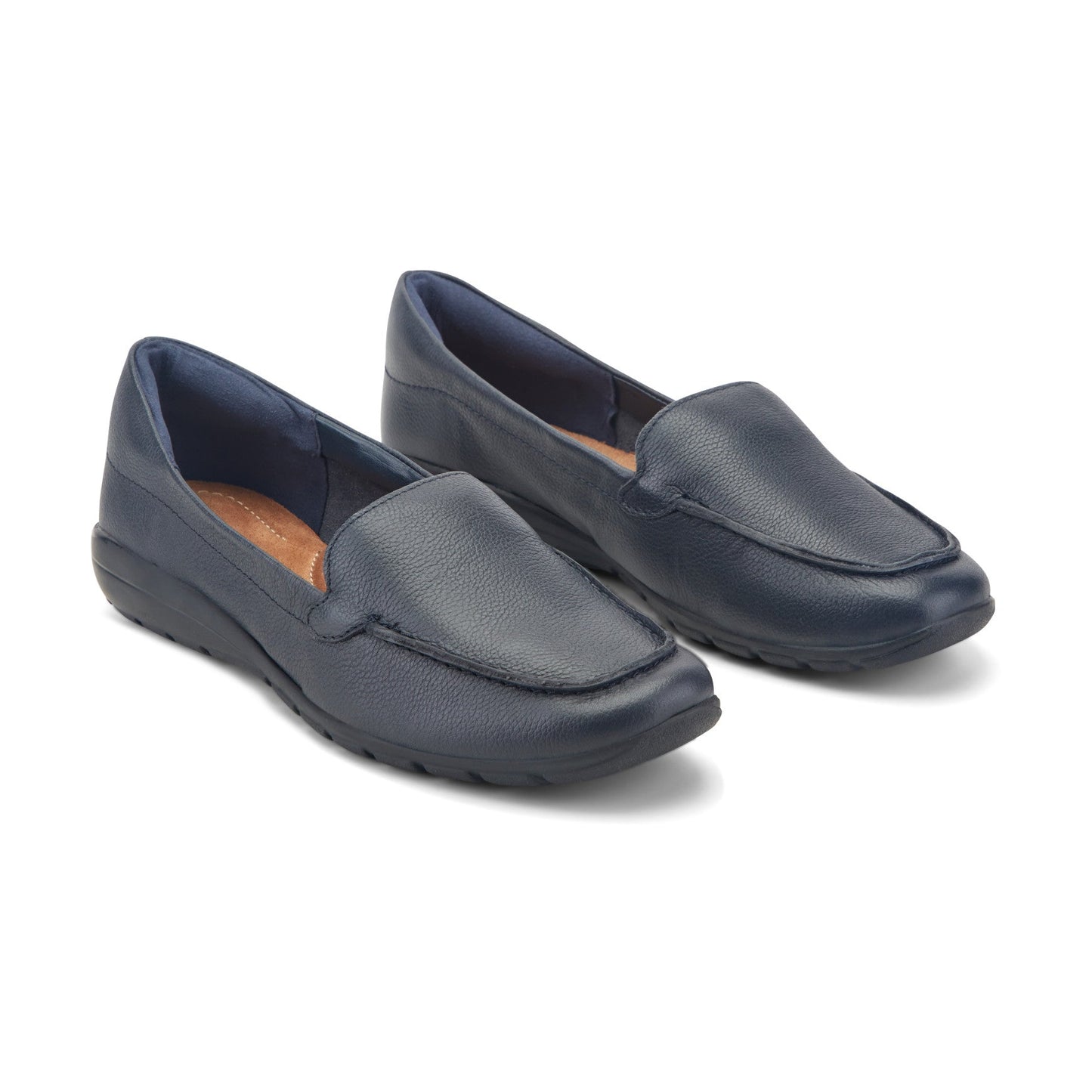 Easy Spirit Abide Leather Casual Flats - Bright Navy Leather
