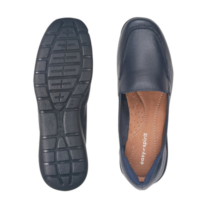 Easy Spirit Abide Leather Casual Flats - Bright Navy Leather
