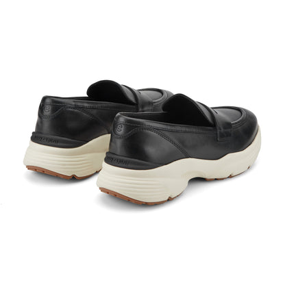Easy Spirit Morgen Sneaker Loafers - Black Leather