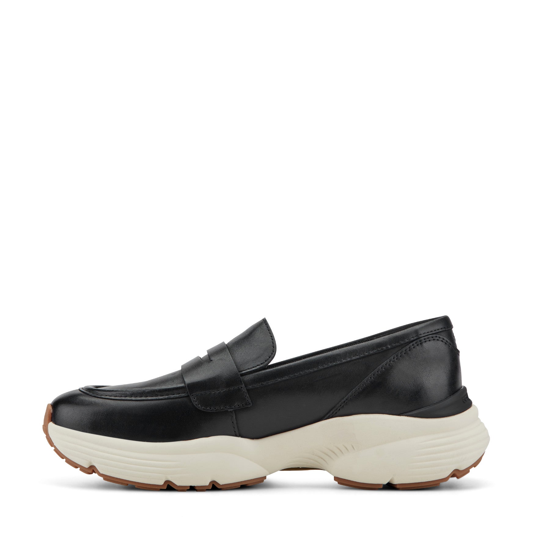 Easy Spirit Morgen Sneaker Loafers - Black Leather