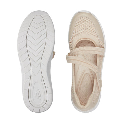 Easy Spirit Gwynn Mary Jane Walking Shoes - Light Natural