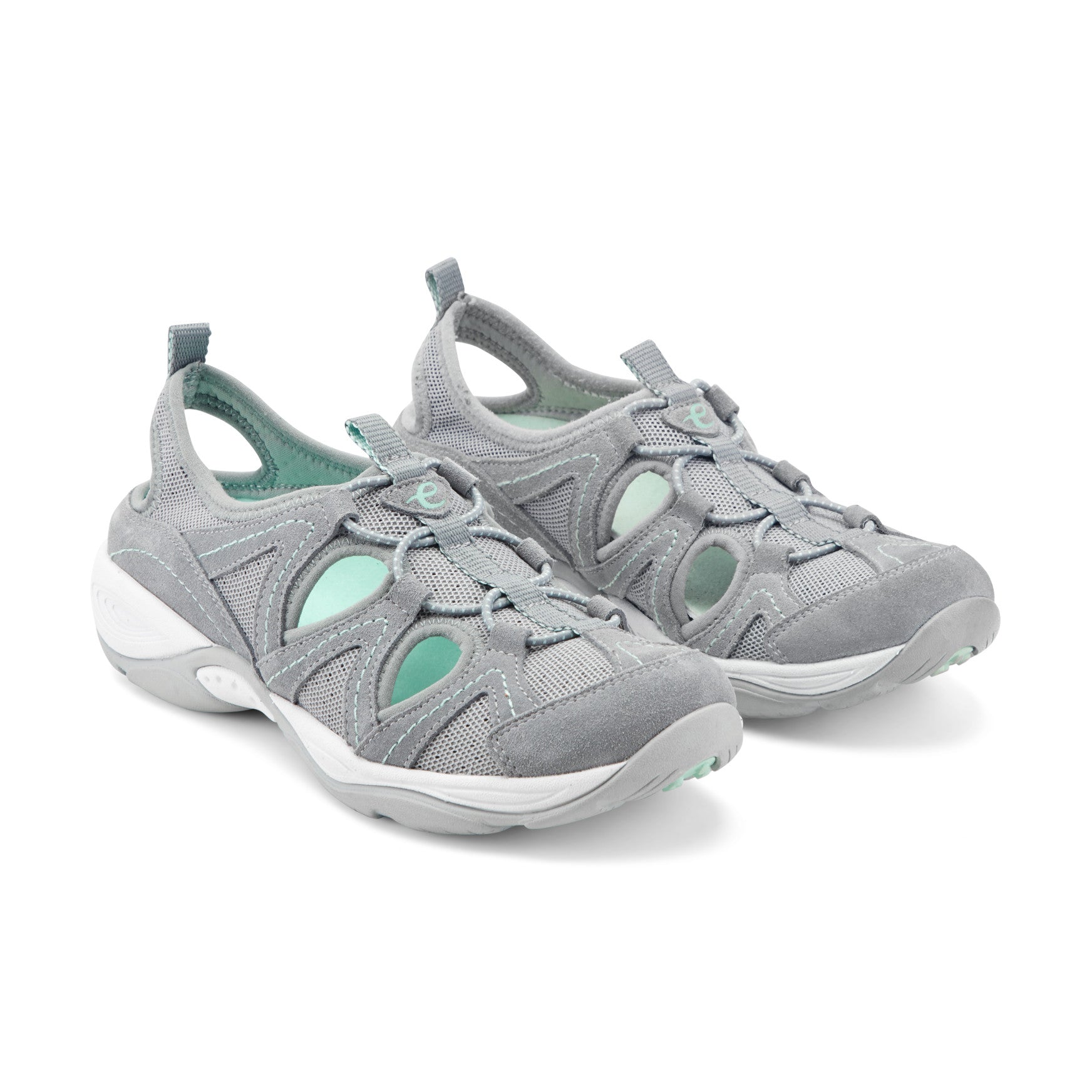 Easy Spirit Earthen Walking Shoes - Grey Multi Suede