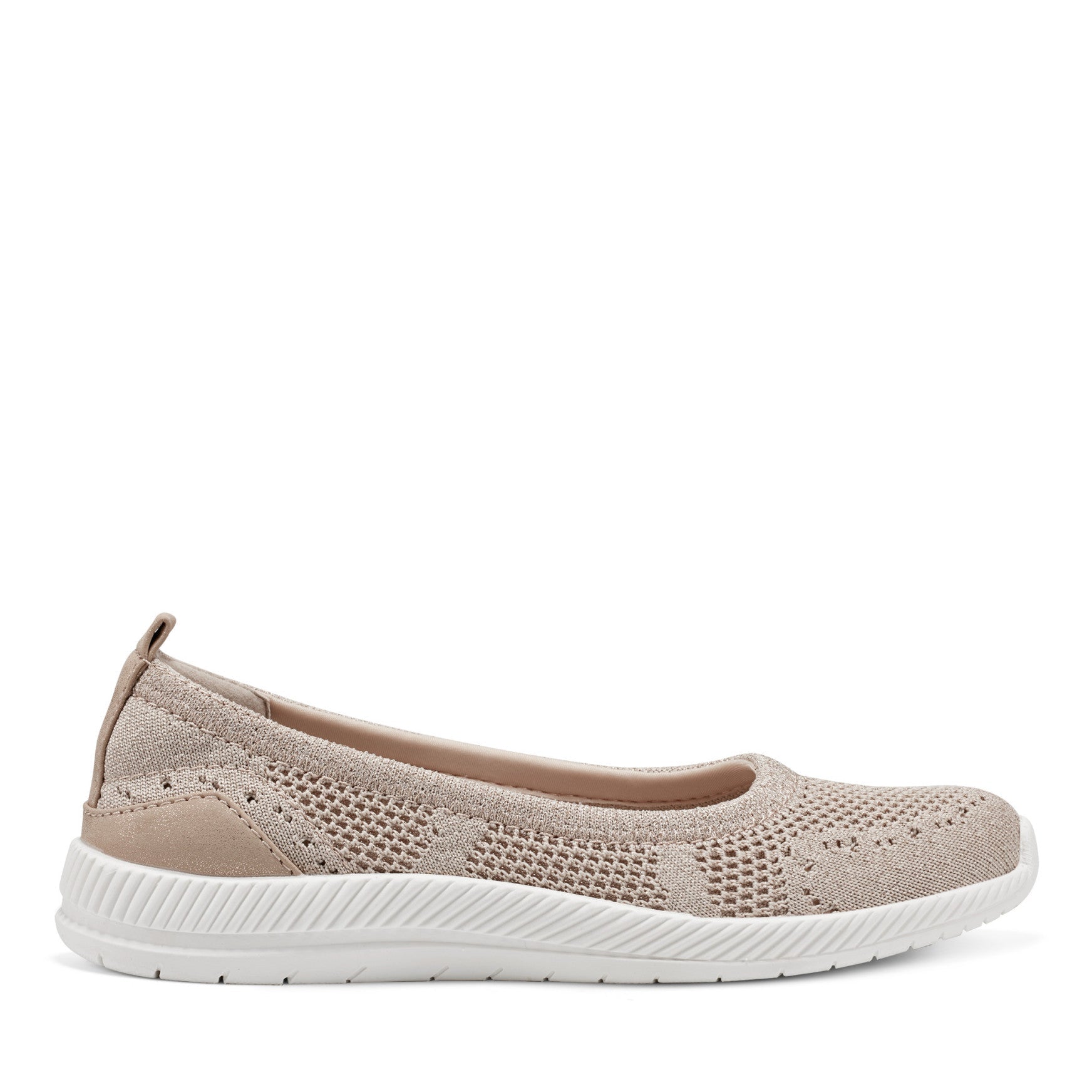 Easy Spirit Glitz Walking Shoes - Gold Knit