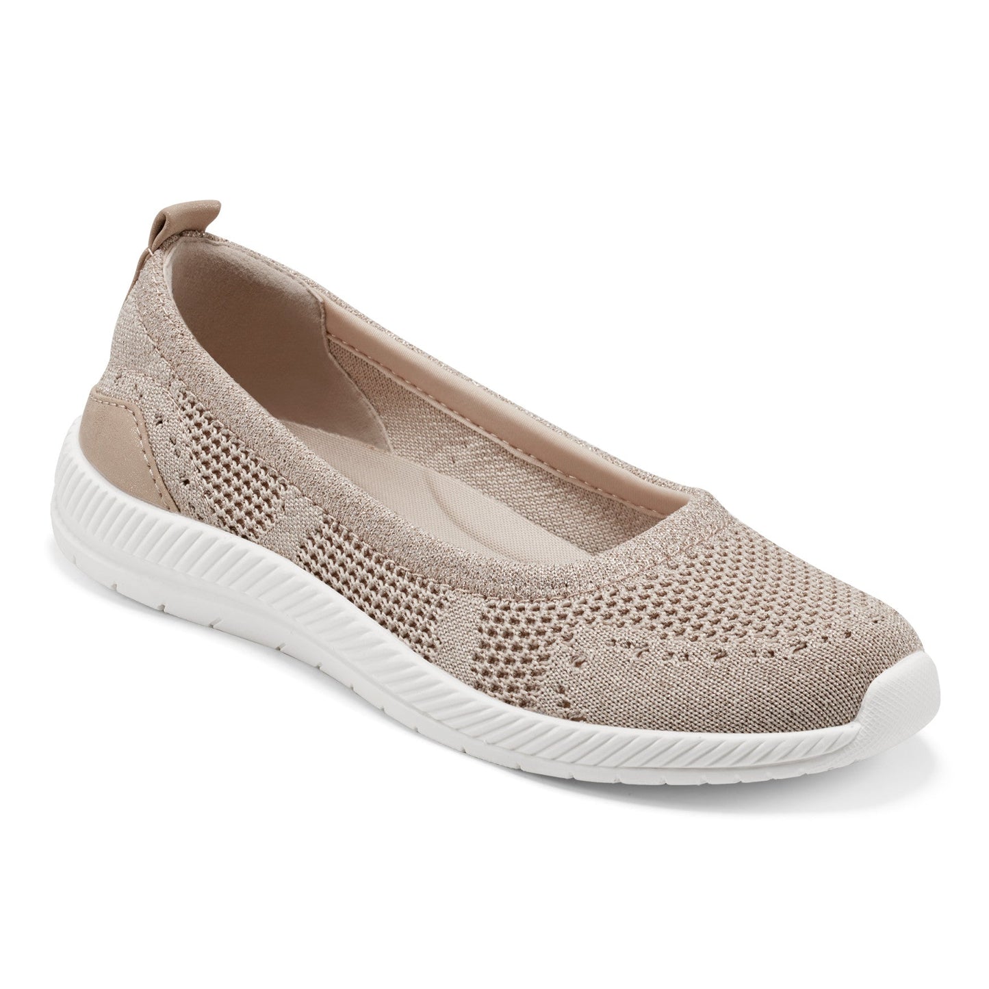 Easy Spirit Glitz Walking Shoes - Gold Knit