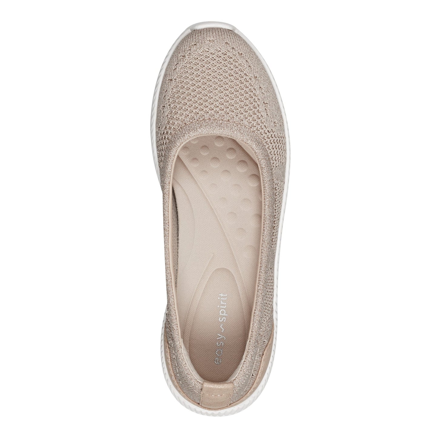 Easy Spirit Glitz Walking Shoes - Gold Knit