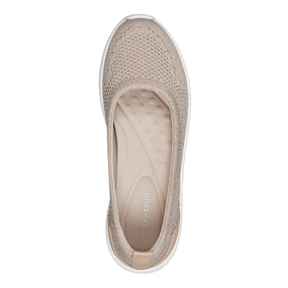 Easy Spirit Glitz Walking Shoes - Gold Knit
