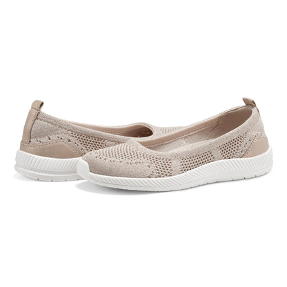Easy Spirit Glitz Walking Shoes - Gold Knit