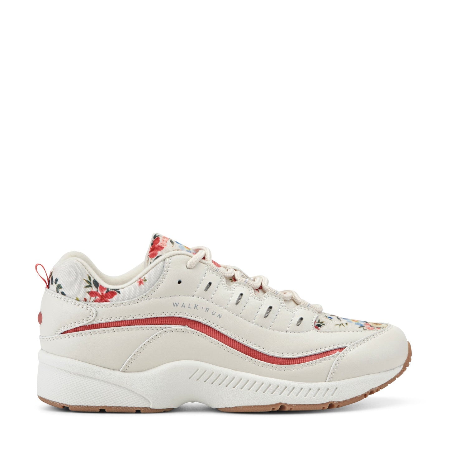 Easy Spirit Romy Walking Shoes - Ivory/Pink Floral