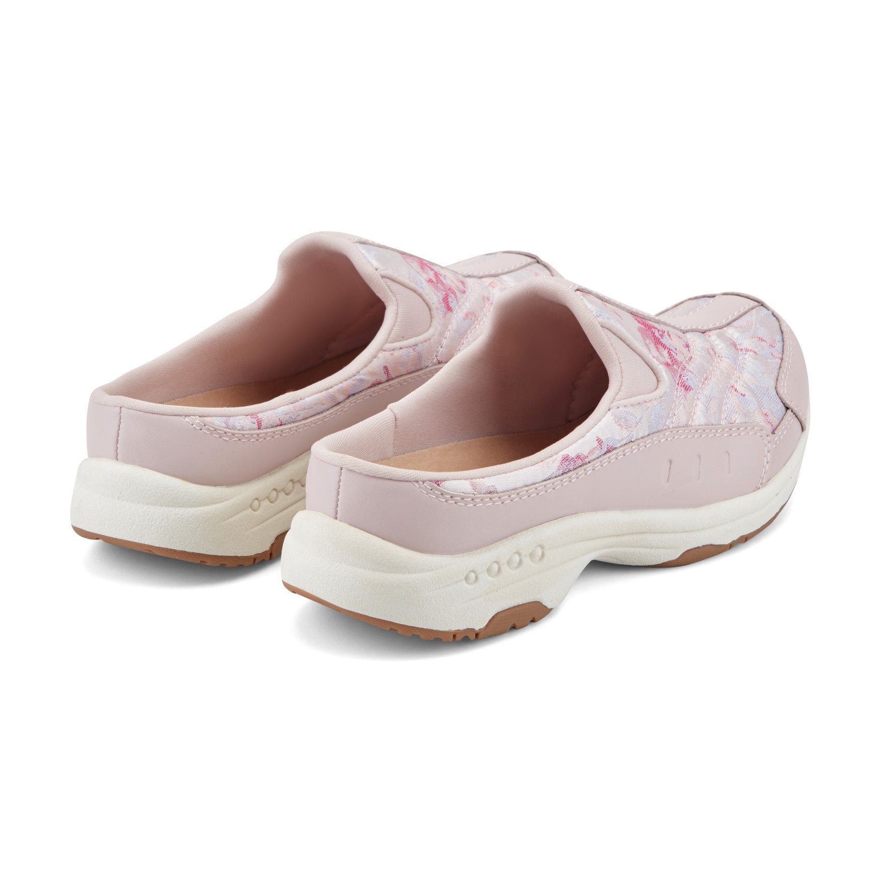 Easy Spirit Traveltime Clogs - Light Pink Floral
