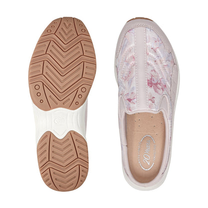Easy Spirit Traveltime Clogs - Light Pink Floral