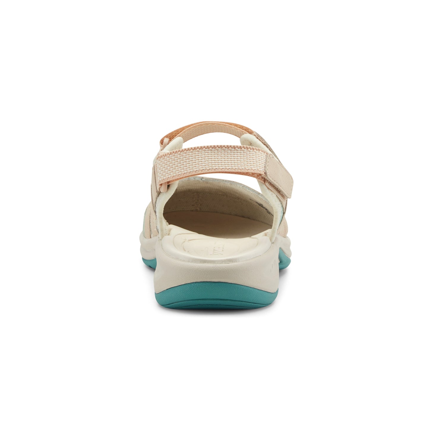 Easy Spirit Splash Flat Hiking Sandals - Light Natural/Blue Floral