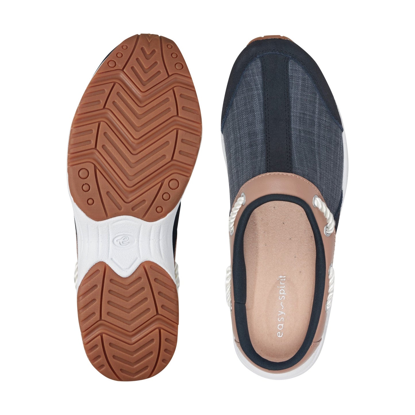 Easy Spirit Travelport Denim Clogs - Navy Denim