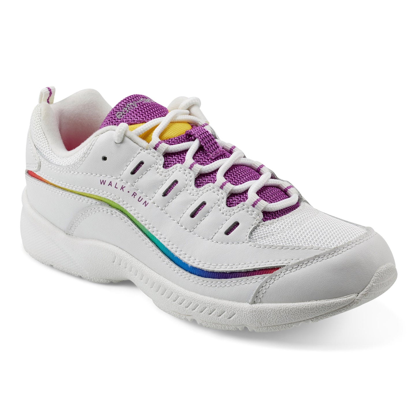 Easy Spirit Romy Walking Shoes - White/Rainbow