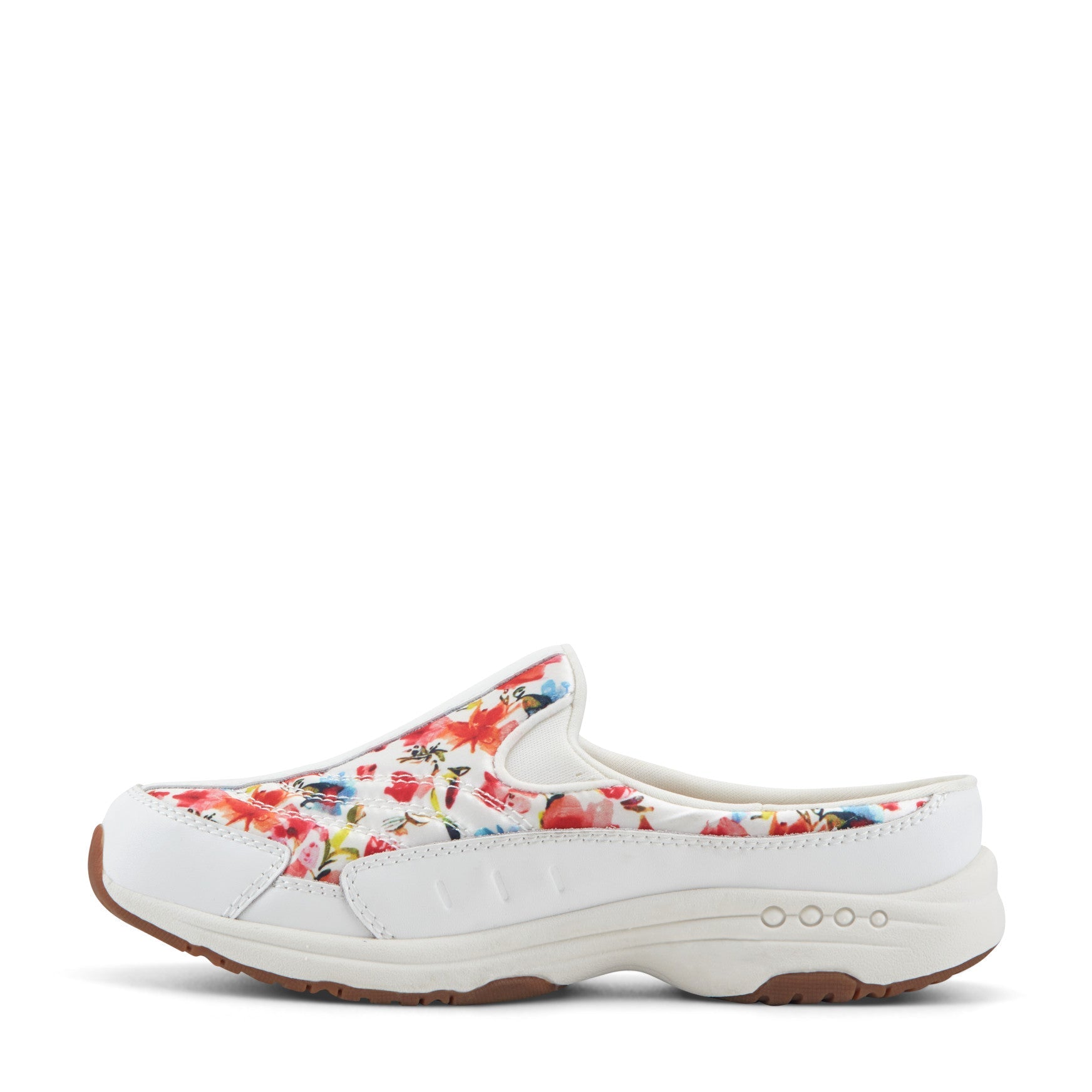 Easy Spirit Traveltime Clogs - White/Red Floral Multi