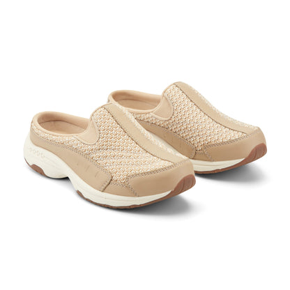 Easy Spirit Traveltime Clogs - Natural/White Raffia
