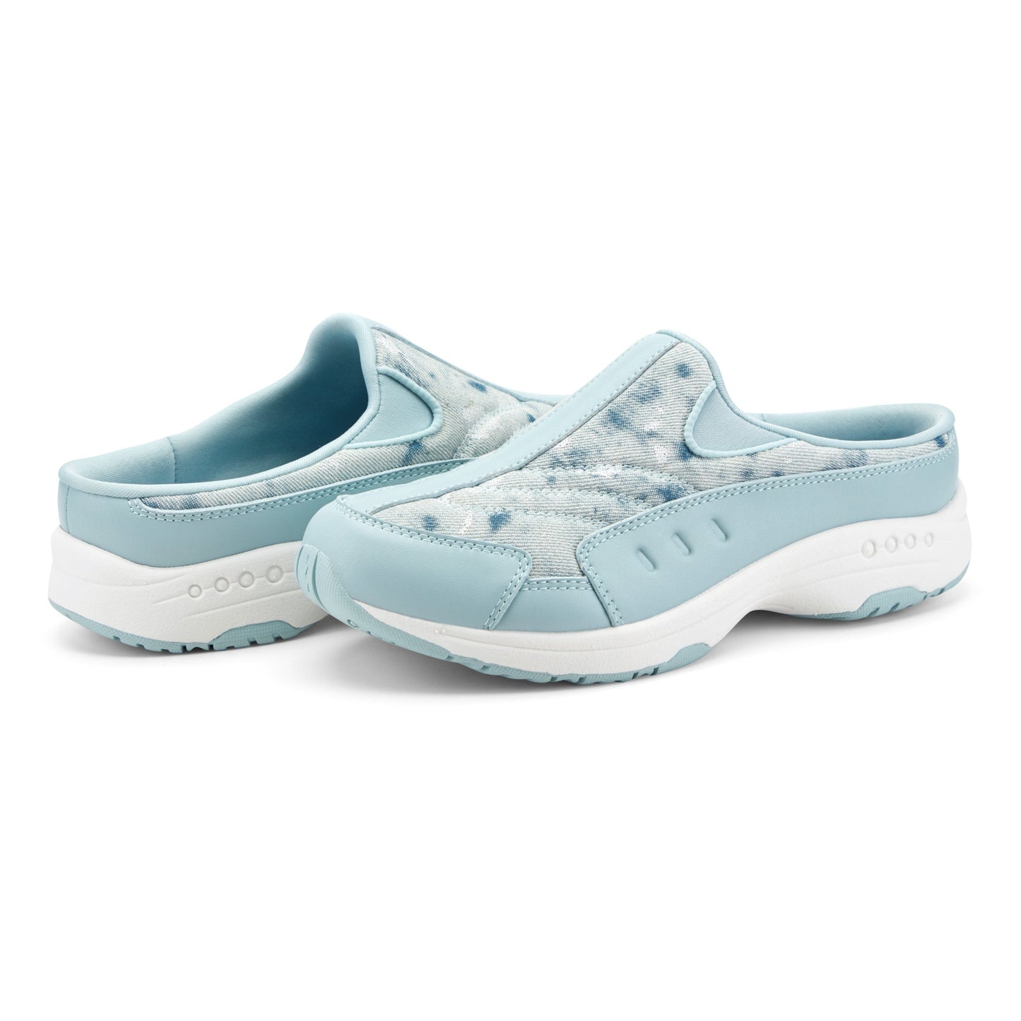 Easy Spirit Traveltime Clogs - Light Blue Multi
