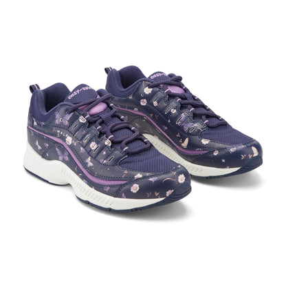 Easy Spirit Romy Walking Shoes - Navy/Purple Floral