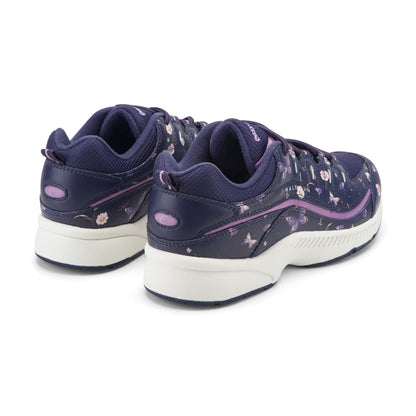 Easy Spirit Romy Walking Shoes - Navy/Purple Floral