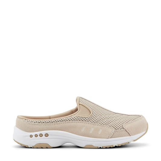 Easy Spirit Traveltime Classic Clogs - Woodash White Suede