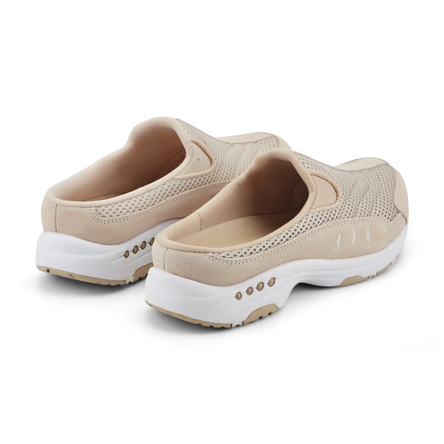 Easy Spirit Traveltime Classic Clogs - Woodash White Suede