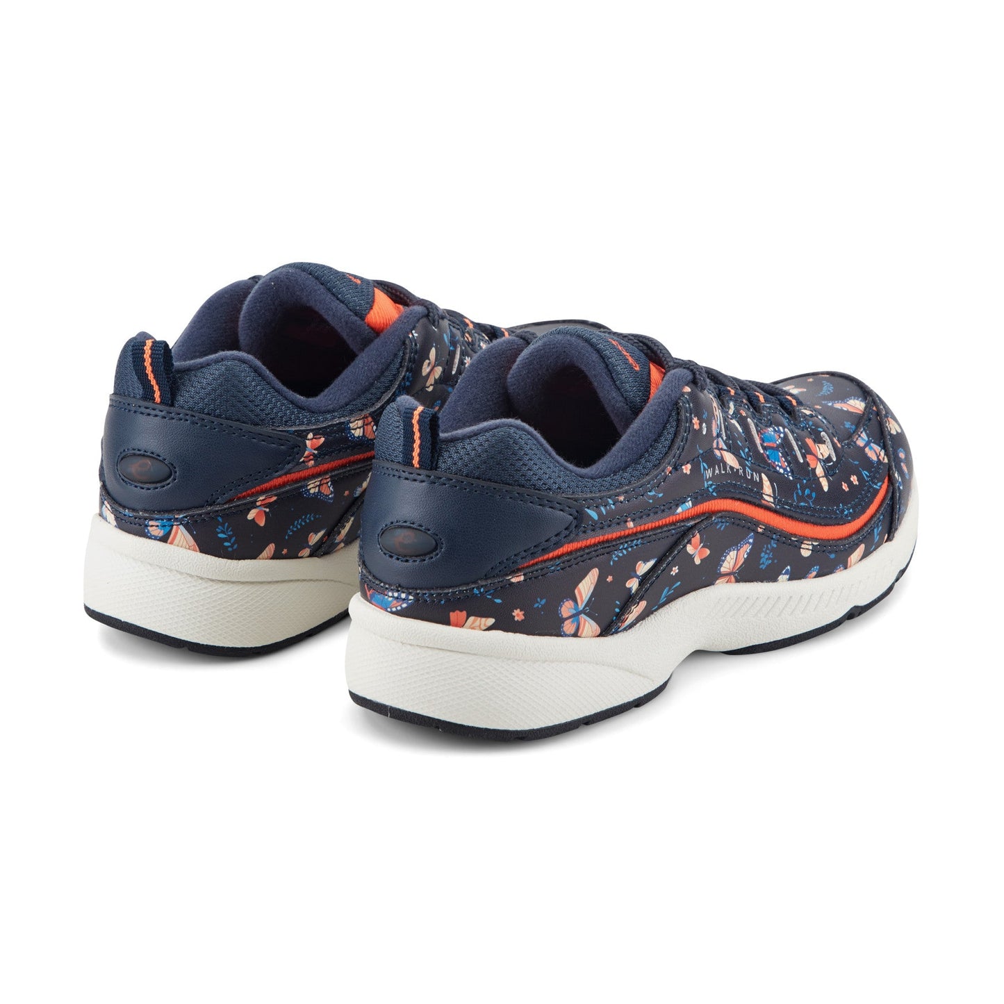 Easy Spirit Romy Walking Shoes - Navy Butterfly Print