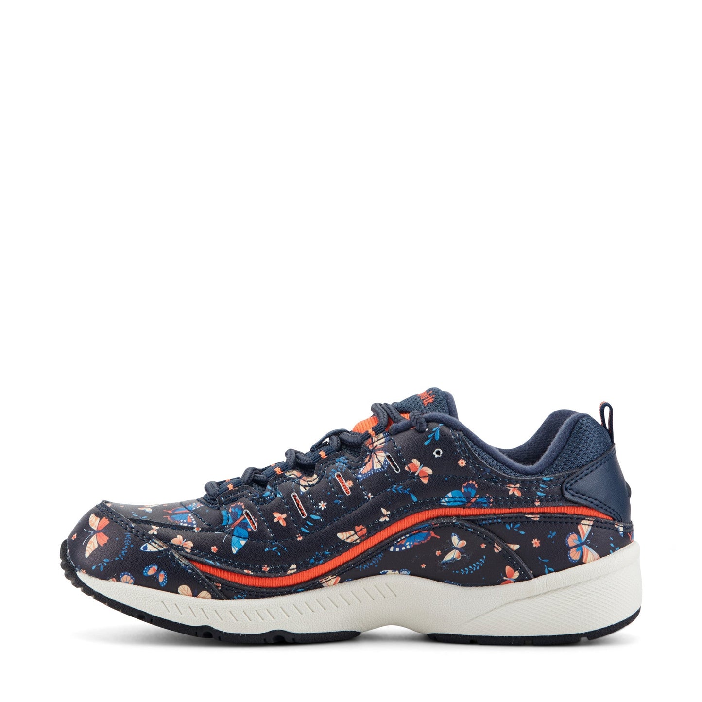 Easy Spirit Romy Walking Shoes - Navy Butterfly Print