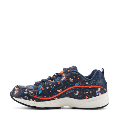 Easy Spirit Romy Walking Shoes - Navy Butterfly Print