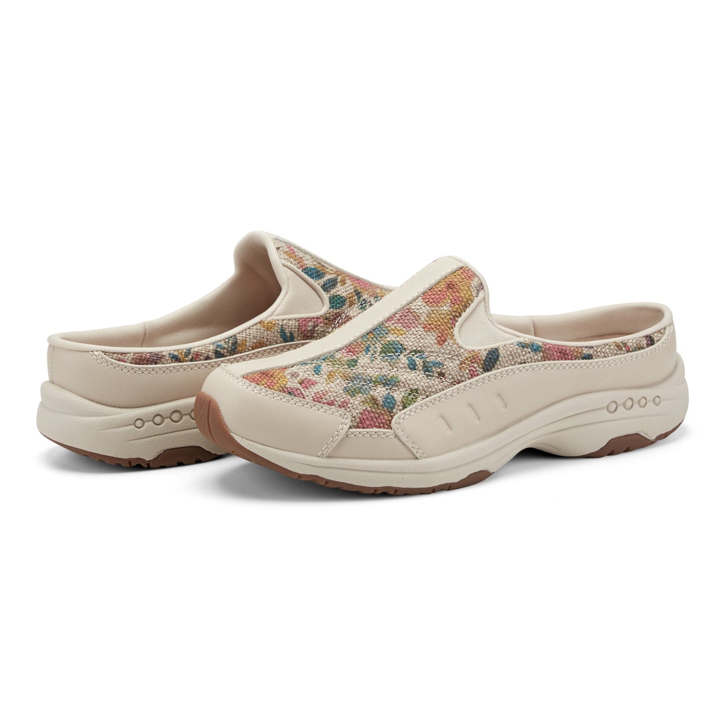 Easy Spirit Traveltime Clogs - Light Natural/Floral Multi