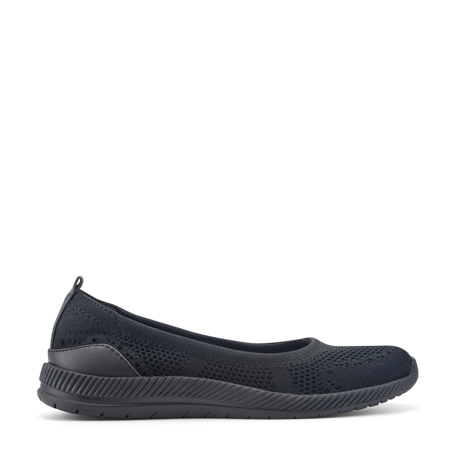 Easy Spirit Glitz Walking Shoes - Black Black Knit