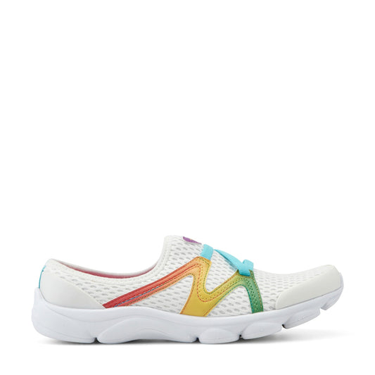 Easy Spirit Riptide Clogs - White/Rainbow