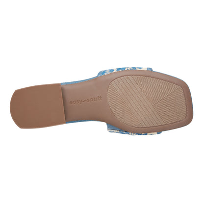 Easy Spirit Gianina Raffia Dress Sandals - Blue/Natural