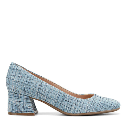 Easy Spirit Marelyn Block Heel Dress Pumps - Light Blue Multi
