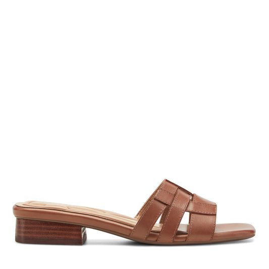 Easy Spirit Galanti Leather Dress Sandals - Brown Leather