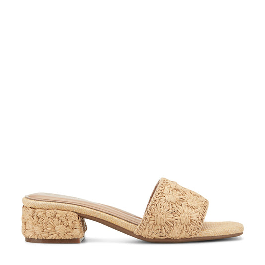 Easy Spirit Rosario Raffia Dress Sandals - Light Natural